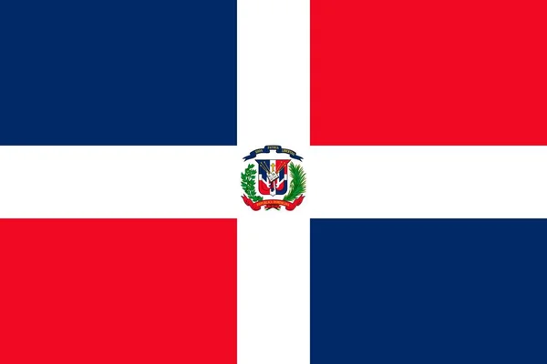 Bandera Simple República Dominicana Tamaño Correcto Proporción Colores — Archivo Imágenes Vectoriales