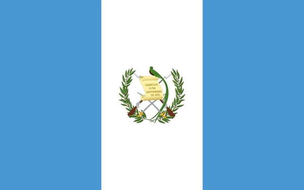 Простой Флаг Гватемалы Правильный Размер Пропорции Цвета — стоковый вектор