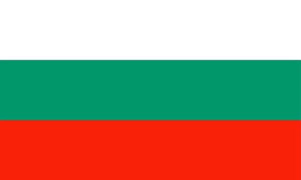 Bulgaristan Basit Bayrağı Doğru Boyutu Oran Renk — Stok Vektör