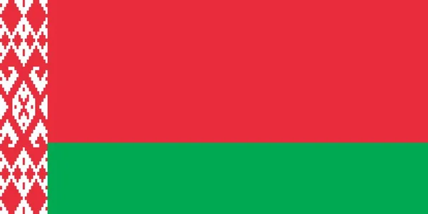 Простий Прапор Республіки Білорусь Правильний Розмір Пропорції Кольори — стоковий вектор