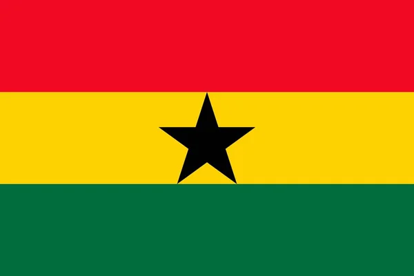 Jednoduchý Vlajka Ghany Správnou Velikost Proporce Barvy — Stockový vektor