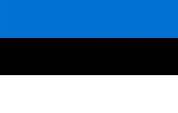 Drapeau Simple Estonie Taille Proportion Couleurs Correctes — Image vectorielle