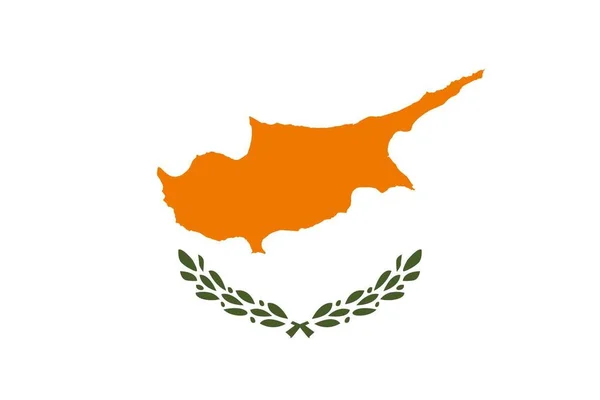 Simple Flag Cyprus Correct Size Proportion Colors — Stock Vector