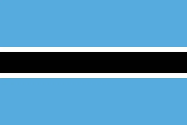 Simple Flag Botswana Correct Size Proportion Colors — Stock Vector