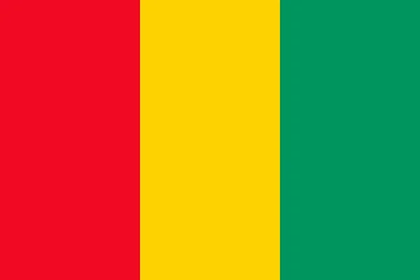 Guineas Enkelt Flagga Rätt Storlek Andel Färger — Stock vektor