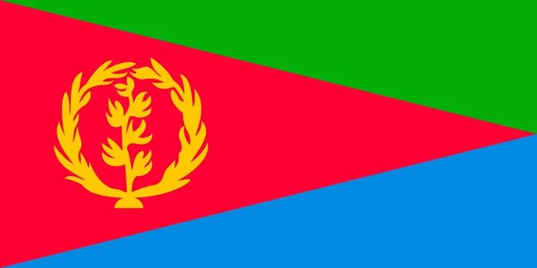 Bandeira Simples Eritreia Tamanho Correto Proporção Cores —  Vetores de Stock