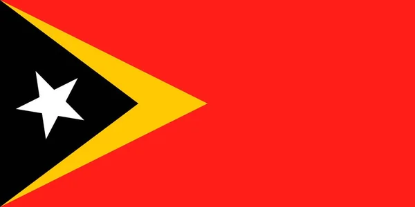 Bandeira Simples Timor Leste Tamanho Correto Proporção Cores —  Vetores de Stock