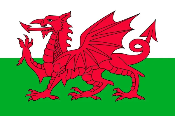 Simple flag of Wales. Correct size, proportion, colors.