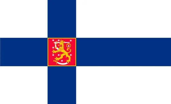 Finnország Zászlaja Egyszerű Megfelelő Méretű Aránya Színei — Stock Vector