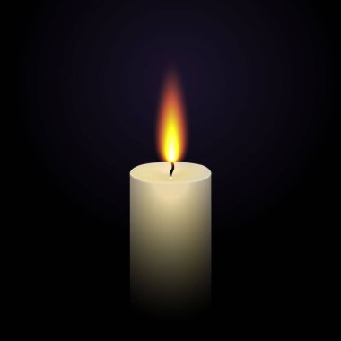 gerçekçi parafin siyah izole mum yakma