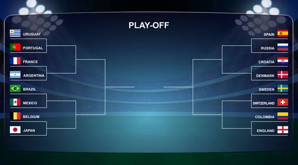 Copa Fútbol Juego Fuera Del Soporte Del Torneo — Vector de stock