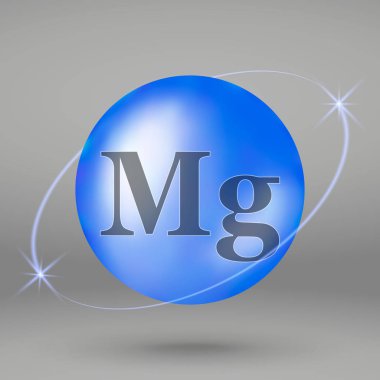 Mg harf logo şablonu mavi yuvarlak şekil gri arka plan üzerinde renkli vektör çizim