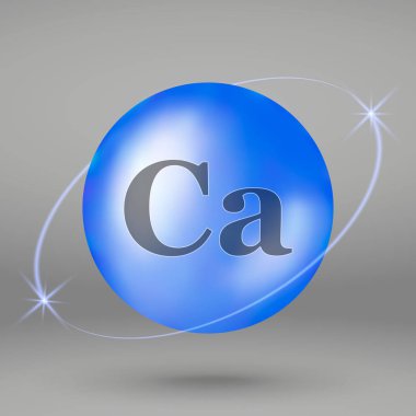 Ca harf logo şablonu mavi yuvarlak şekil gri arka plan üzerinde renkli vektör çizim