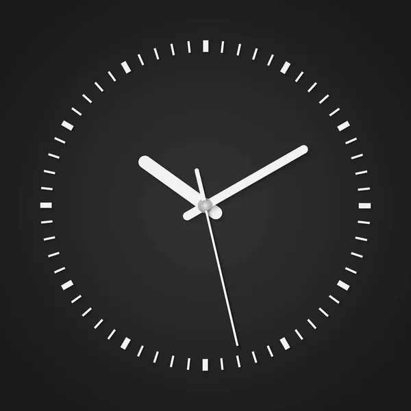 Illustration Vectorielle Noir Blanc Horloge Analogique Vintage — Image vectorielle