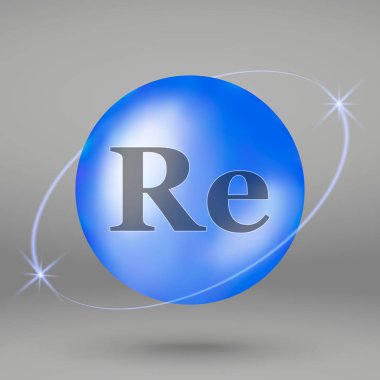 Renkli vektör çizim harf logo şablonu gri arka plan üzerinde mavi yuvarlak şeklinde yeniden