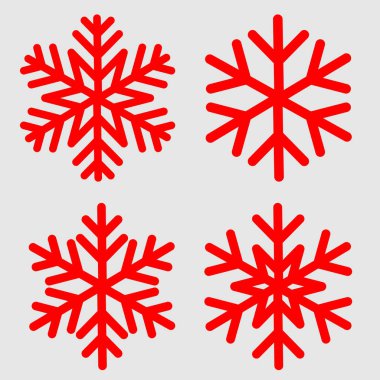 Kar taneleri vektör çizim kış tatil kartları için şablon ayarla