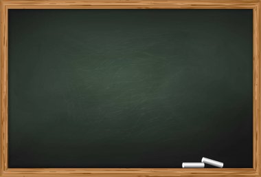 Blackboard tebeşir iki adet renkli vektör çizim 
