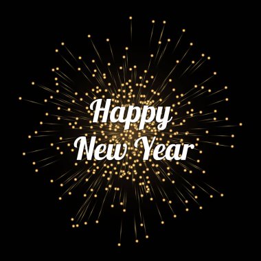 Yeni yıl kutlama kartı şablonu renkli vektör çizim