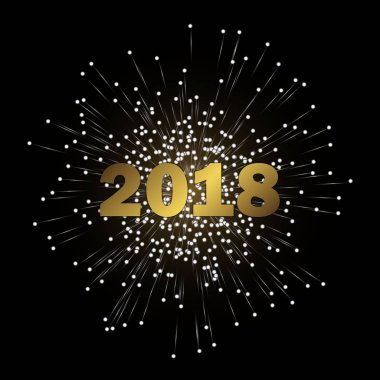 2018 kutlama kartı şablonu renkli vektör çizim