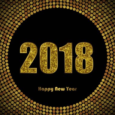 2018 kutlama kartı şablonu renkli vektör çizim