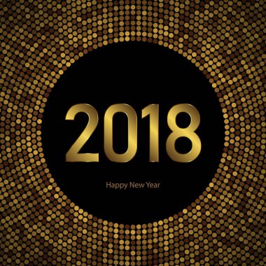 2018 kutlama kartı şablonu renkli vektör çizim