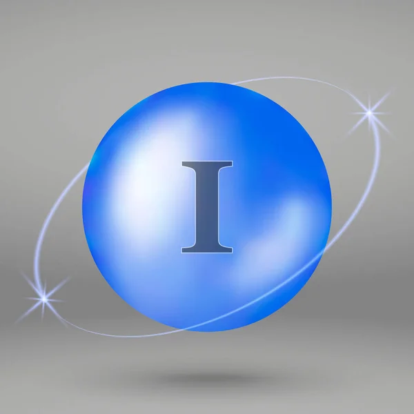 Barevné Vektorové Ilustrace Jsem Dopis Logo Šablona Modré Kruhového Tvaru — Stockový vektor