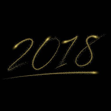 2018 kutlama kartı şablonu renkli vektör çizim