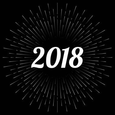 2018 kutlama kartı şablonu renkli vektör çizim