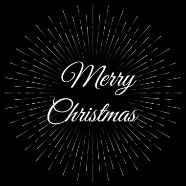 Noel kartı şablonu yazıt Merry Christmas ile vektör çizim