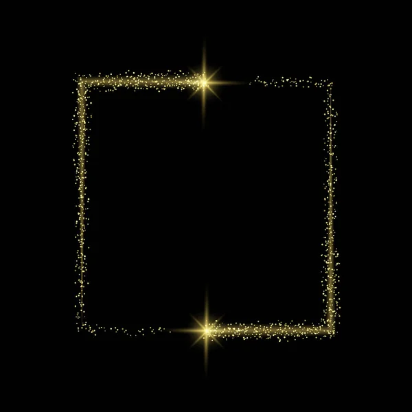 Siyah Arka Plan Üzerinde Altın Dekoratif Elemanları Ile Renkli Vektör — Stok Vektör