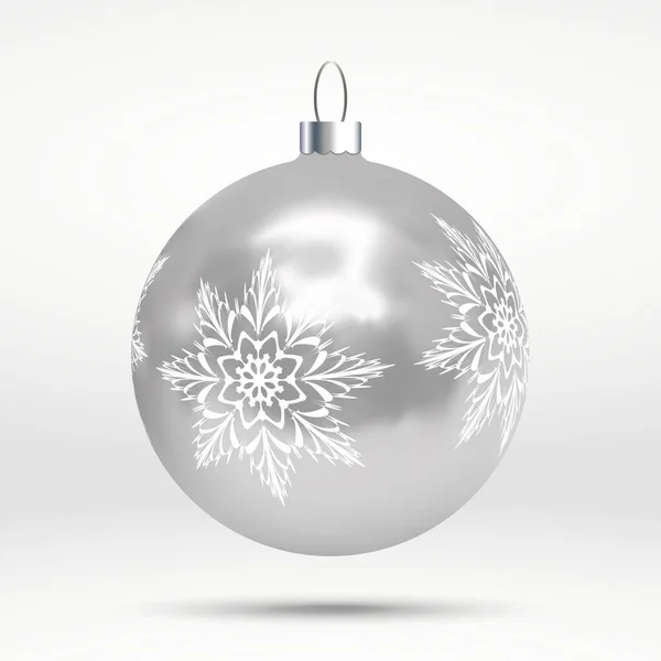 Vektor Illustration Mit Geschmückten Weihnachtsbäumen Ball Über Weißem Hintergrund — Stockvektor