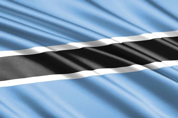 Beautiful Colorful Waving Flag Botswana — Stock Photo, Image