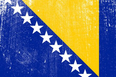 Grunge renkli bayrak Bosna, vektör, illüstrasyon 