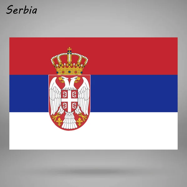 Szerbia Vektor Ábra Színes Zászlaja — Stock Vector