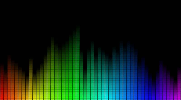 Disco Arco Iris Color Ondas Sonido Música Para Ecualizador Vector — Vector de stock