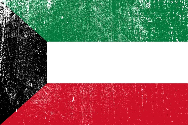 Grunge Πολύχρωμο Σημαία Του Κουβέιτ Διάνυσμα Εικονογράφηση — Διανυσματικό Αρχείο