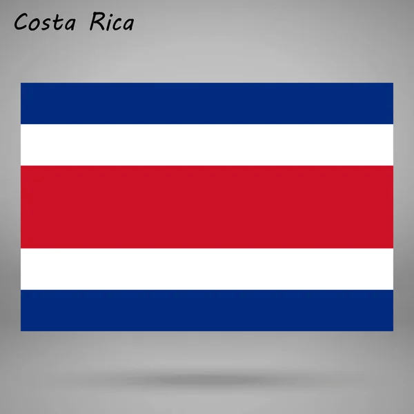 Colorida Bandera Costa Rica Vector Ilustración — Vector de stock