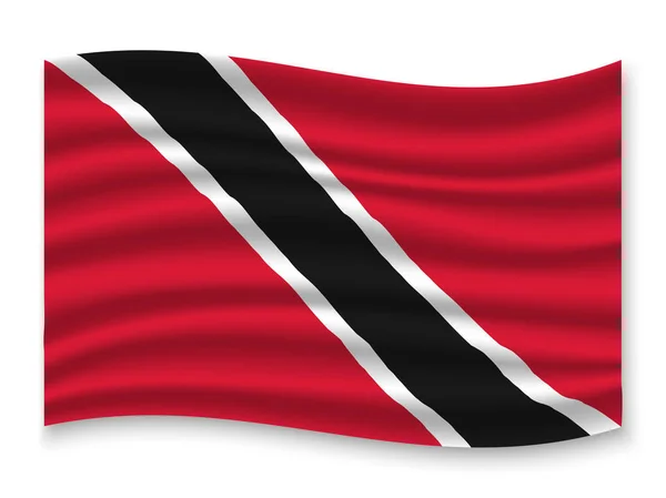 Trinidad Tobago Beyaz Arka Plan Vektör Illüstrasyon Izole Güzel Renkli — Stok Vektör