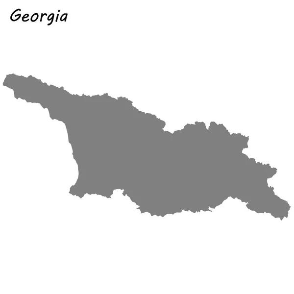 Hochwertige Karte Von Georgien — Stockvektor