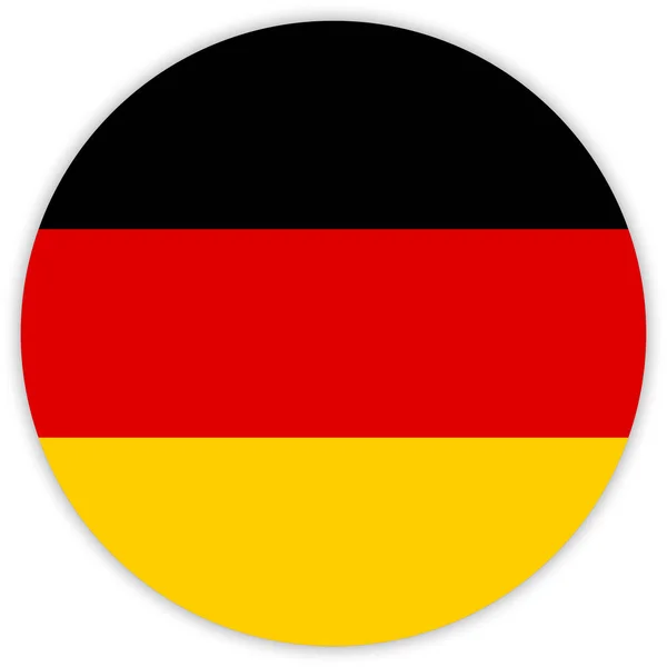 Drapeau Rond Coloré Allemagne Vecteur Illustration — Image vectorielle