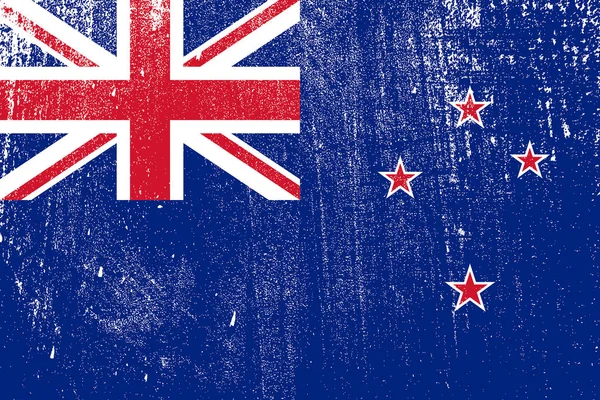 Grunge Színes Zászlaja Zéland Vektor Ábra — Stock Vector