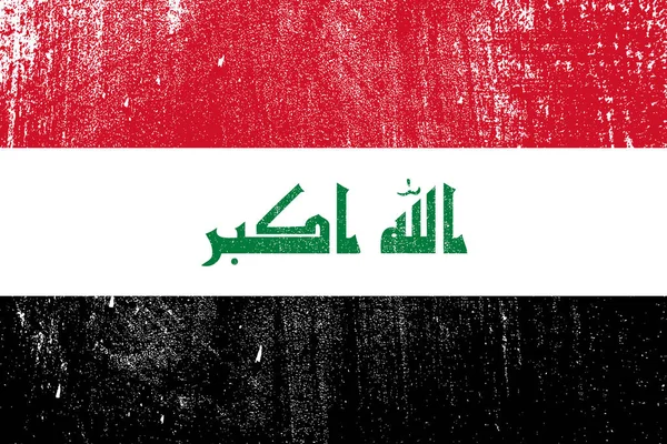 Grunge Barevná Vlajka Iráku Vektor Ilustrace — Stockový vektor