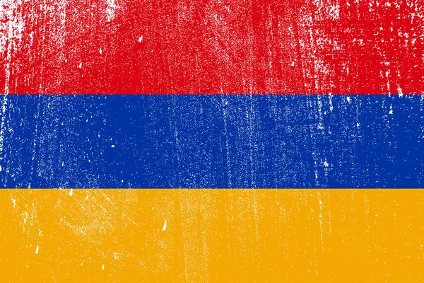 Grunge Bunte Flagge Von Armenien Vektor Illustration — Stockvektor