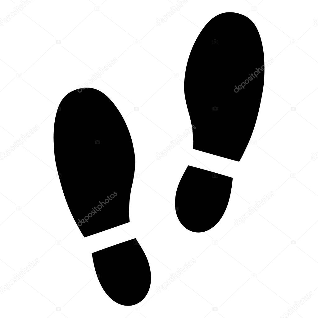 Human foot steps vector illustration
