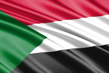 güzel renkli dalgalanan bayrak sudan
