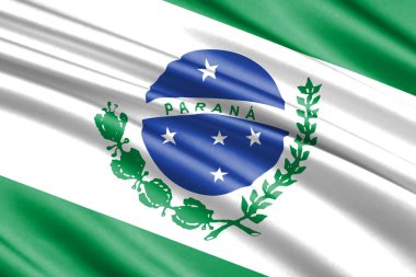 güzel renkli dalgalanan bayrak devletinin Parana, Brezilya 