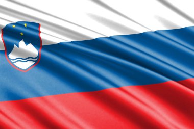 güzel renkli dalgalanan bayrak Slovenya 