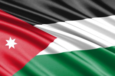 güzel renkli dalgalanan bayrak, Ürdün