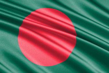 güzel renkli dalgalanan bayrak Bangladeş