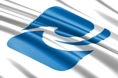 güzel renkli dalgalanan bayrak eyaletinin North Gyeongsang, Güney Kore 